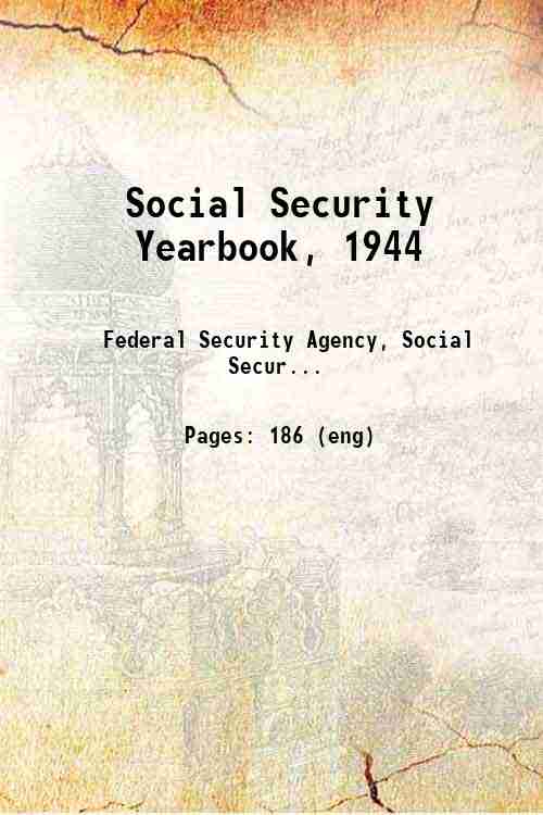 Social Security Yearbook, 1944 