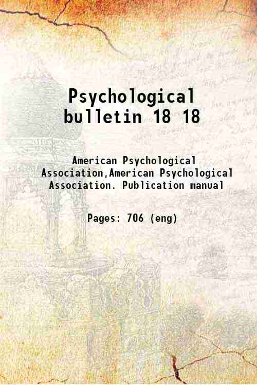 Psychological bulletin 18 18