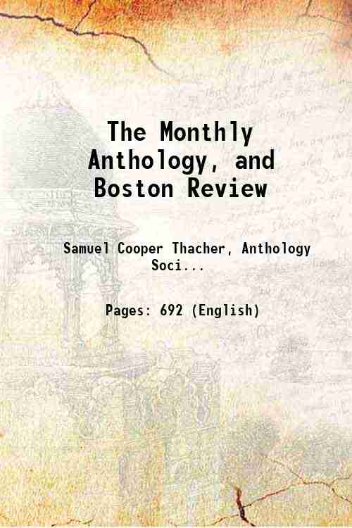 The Monthly Anthology, and Boston Review 