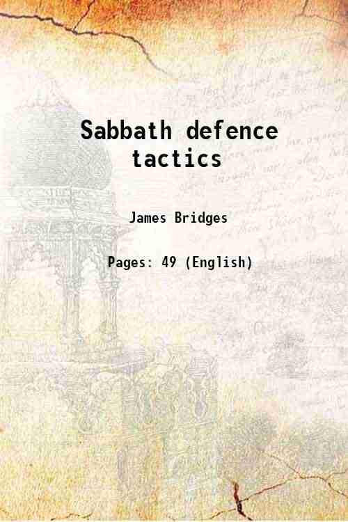 Sabbath defence tactics 