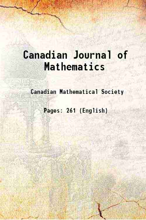 Canadian Journal of Mathematics 