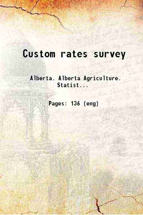 Custom rates survey 