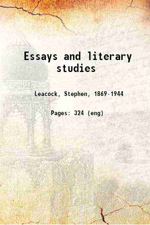 Essays and literary studies 