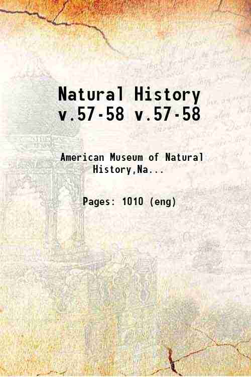 Natural History v.57-58 v.57-58
