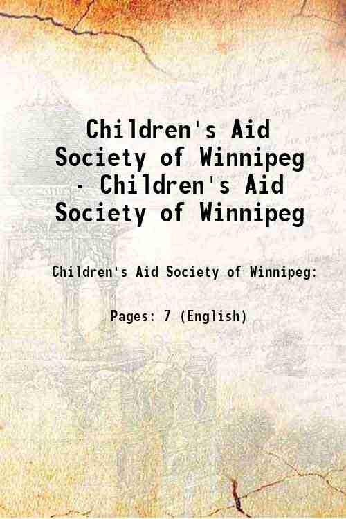 Children's Aid Society of Winnipeg - Children's Aid Society of Winnipeg 