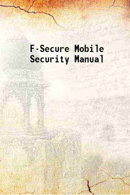 F-Secure Mobile Security Manual 