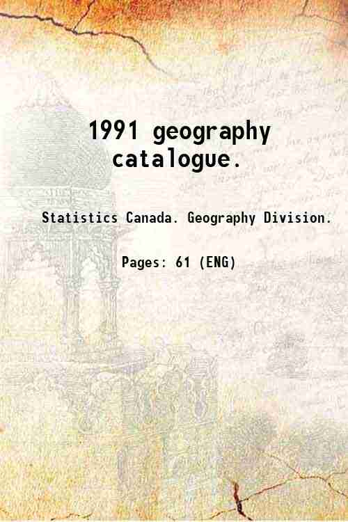 1991 geography catalogue. 