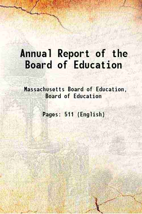 Annual Report of the Board of Education 