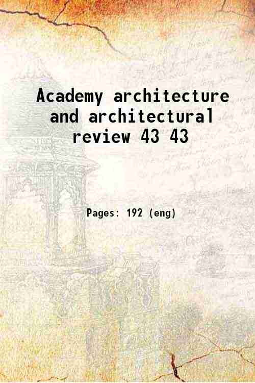 Academy architecture and architectural review 43 43