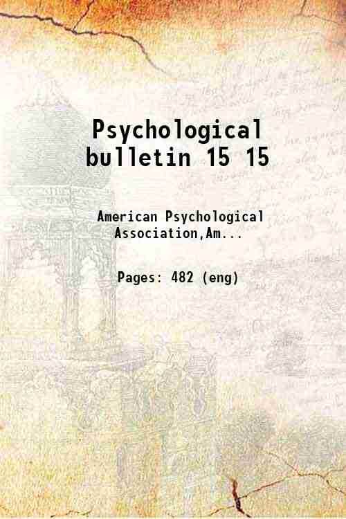 Psychological bulletin 15 15