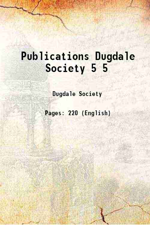 Publications Dugdale Society