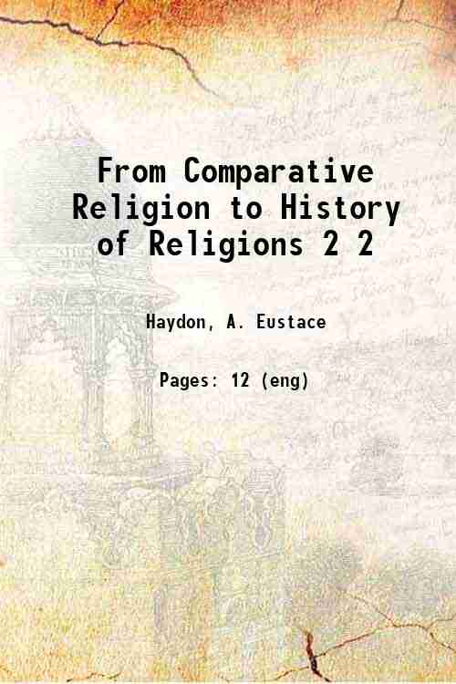 From Comparative Religion to History of Religions 2 2