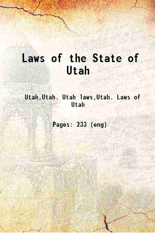 Laws of the State of Utah 