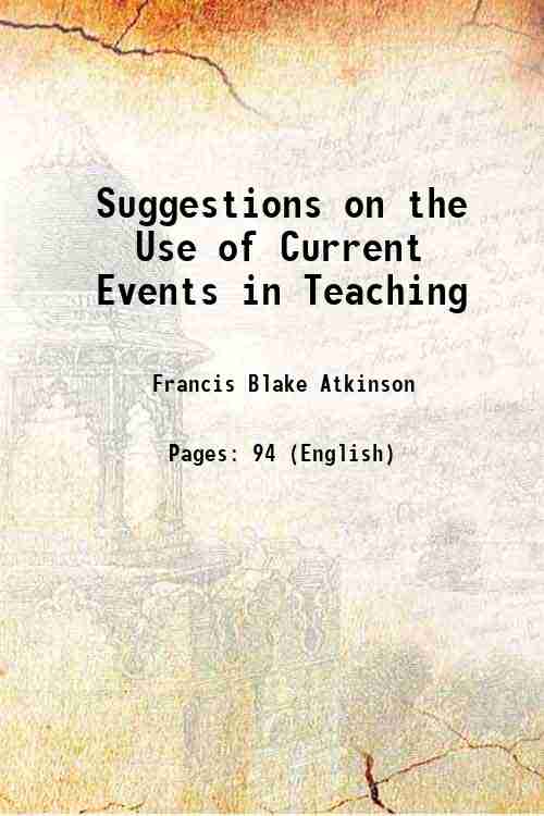 Suggestions on the Use of Current Events in Teaching 