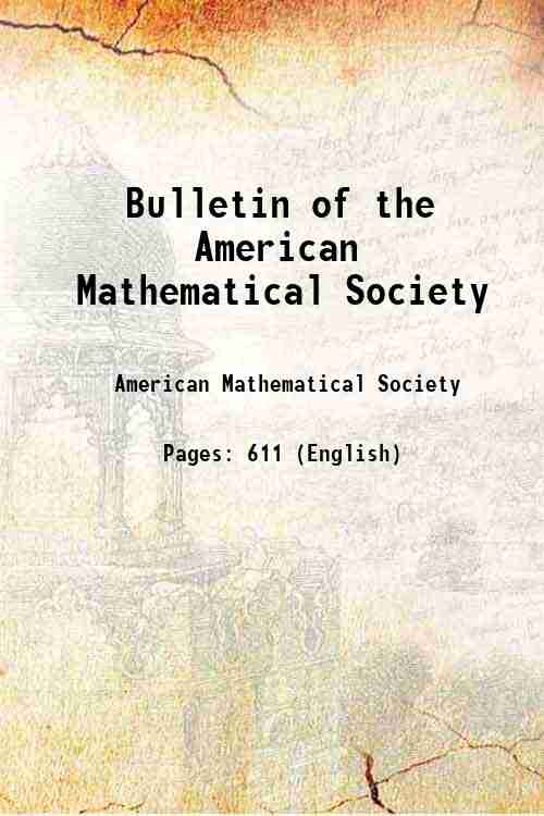 Bulletin of the American Mathematical Society 