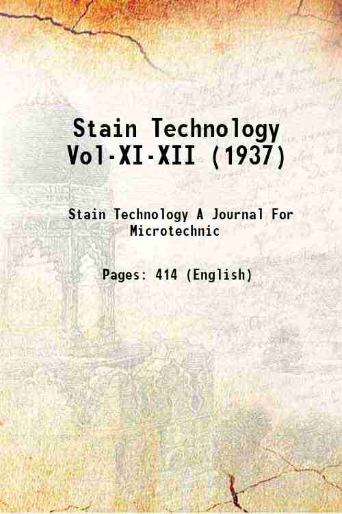Stain Technology Vol-XI-XII (1937) 