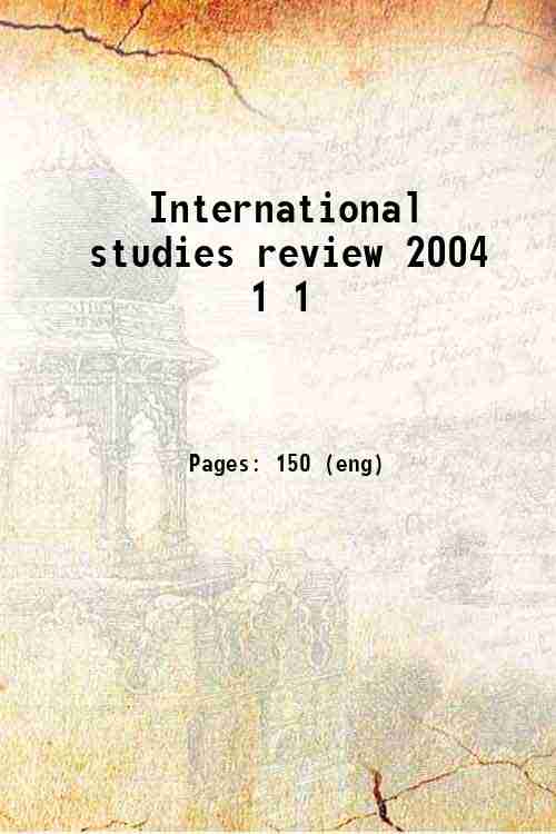 International studies review 2004 1 1