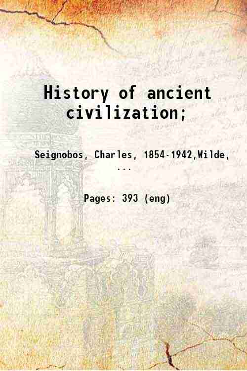 History of Ancient Civilization          