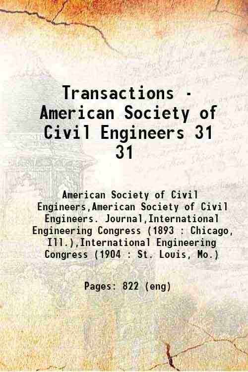 Transactions - American Society of Civil Engineers 31 31