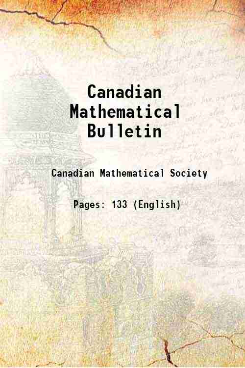 Canadian Mathematical Bulletin 