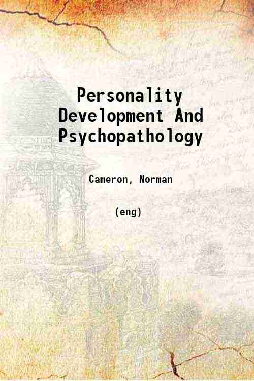 Personality Development And Psychopathology 