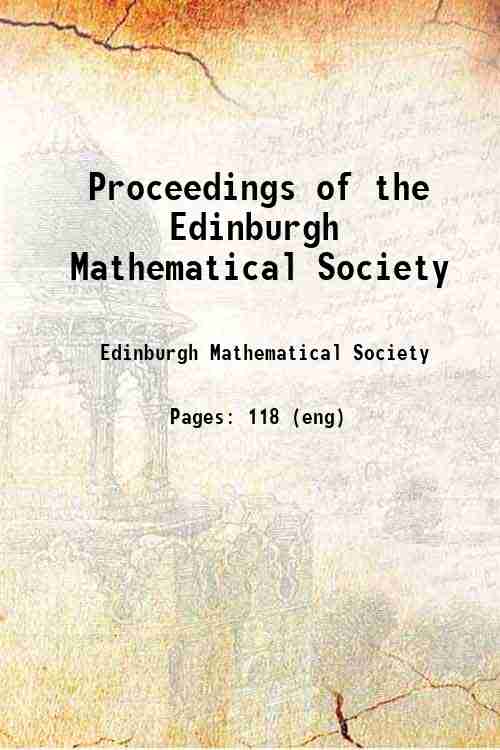 Proceedings of the Edinburgh Mathematical Society 