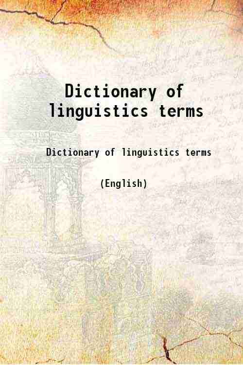 Dictionary of linguistics terms 