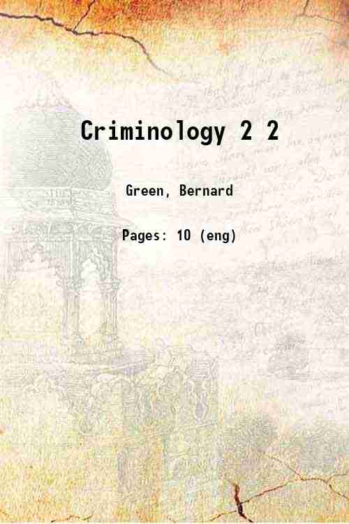 Criminology 2 2