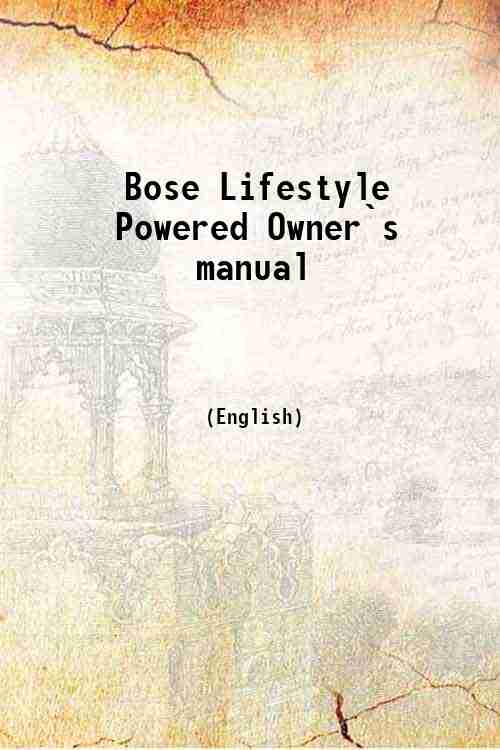 Bose Lifestyle Powered Owner`s manual 