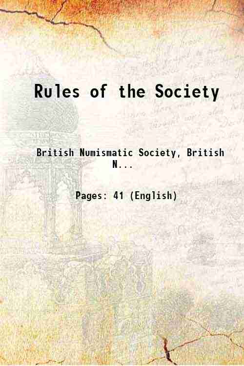 Rules of the Society 