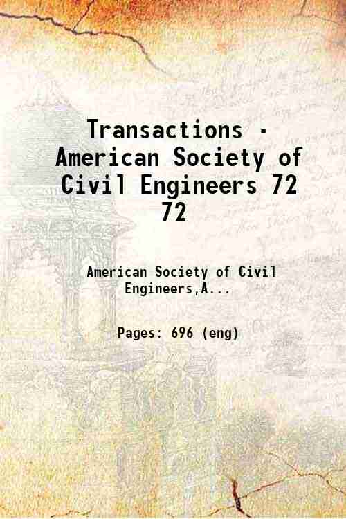 Transactions - American Society of Civil Engineers 72 72