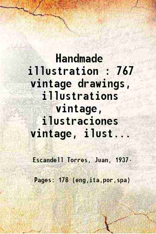 Handmade illustration : 767 vintage drawings, illustrations vintage, ilustraciones vintage, ilust...