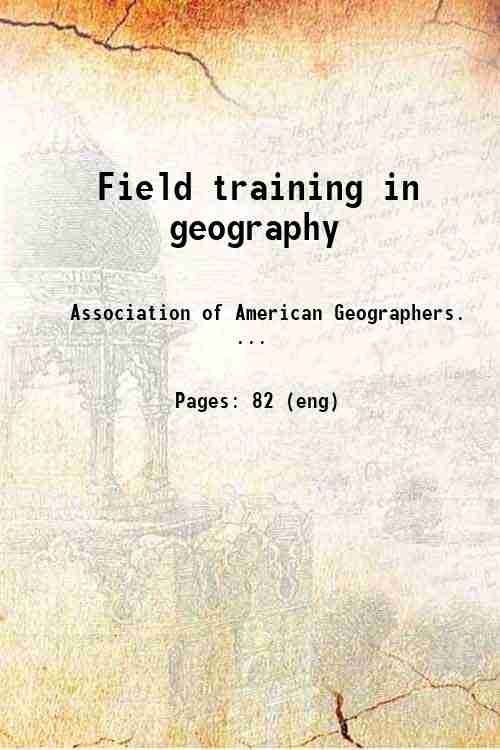 Field training in geography