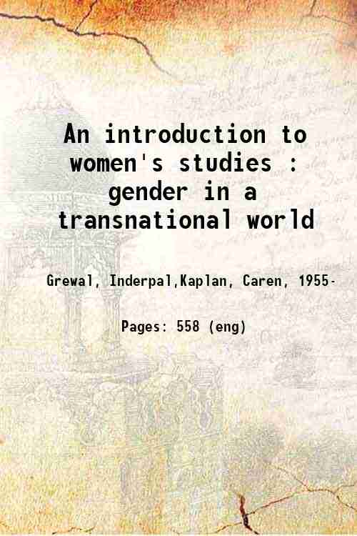 An introduction to women's studies : gender in a transnational world