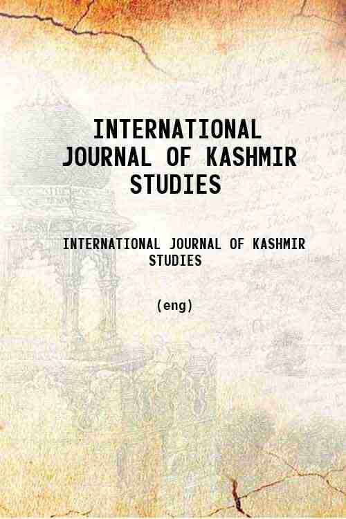 INTERNATIONAL JOURNAL OF KASHMIR STUDIES